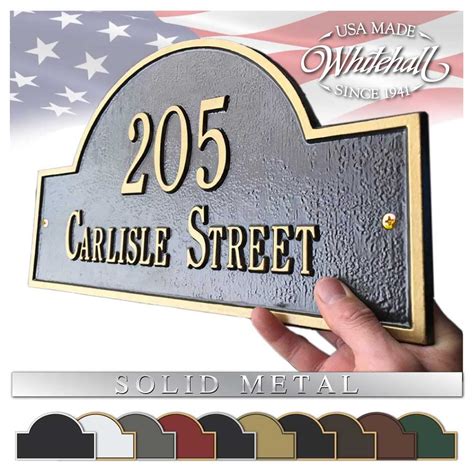 Whitehall™ Personalized Cast Metal Address plaque 